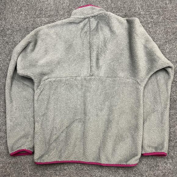 Patagonia Sweater Womens Small Gray Pink Fleece Quarter Zip Pullover Pocket - Picture 4 of 11